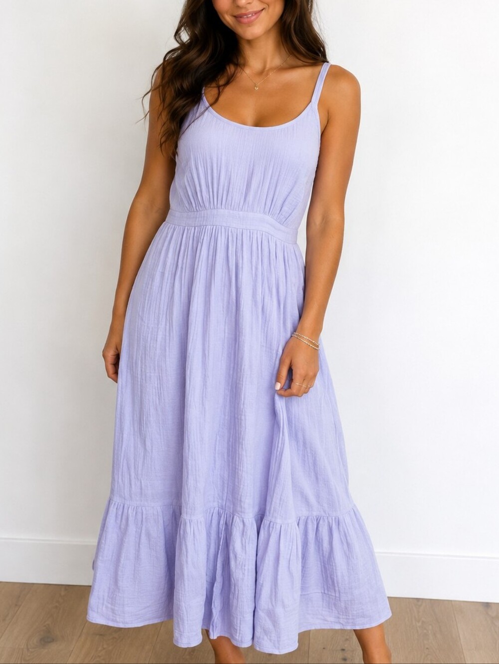Xirena Ali Tired Light Purple Midi Size XS Ladies Dress